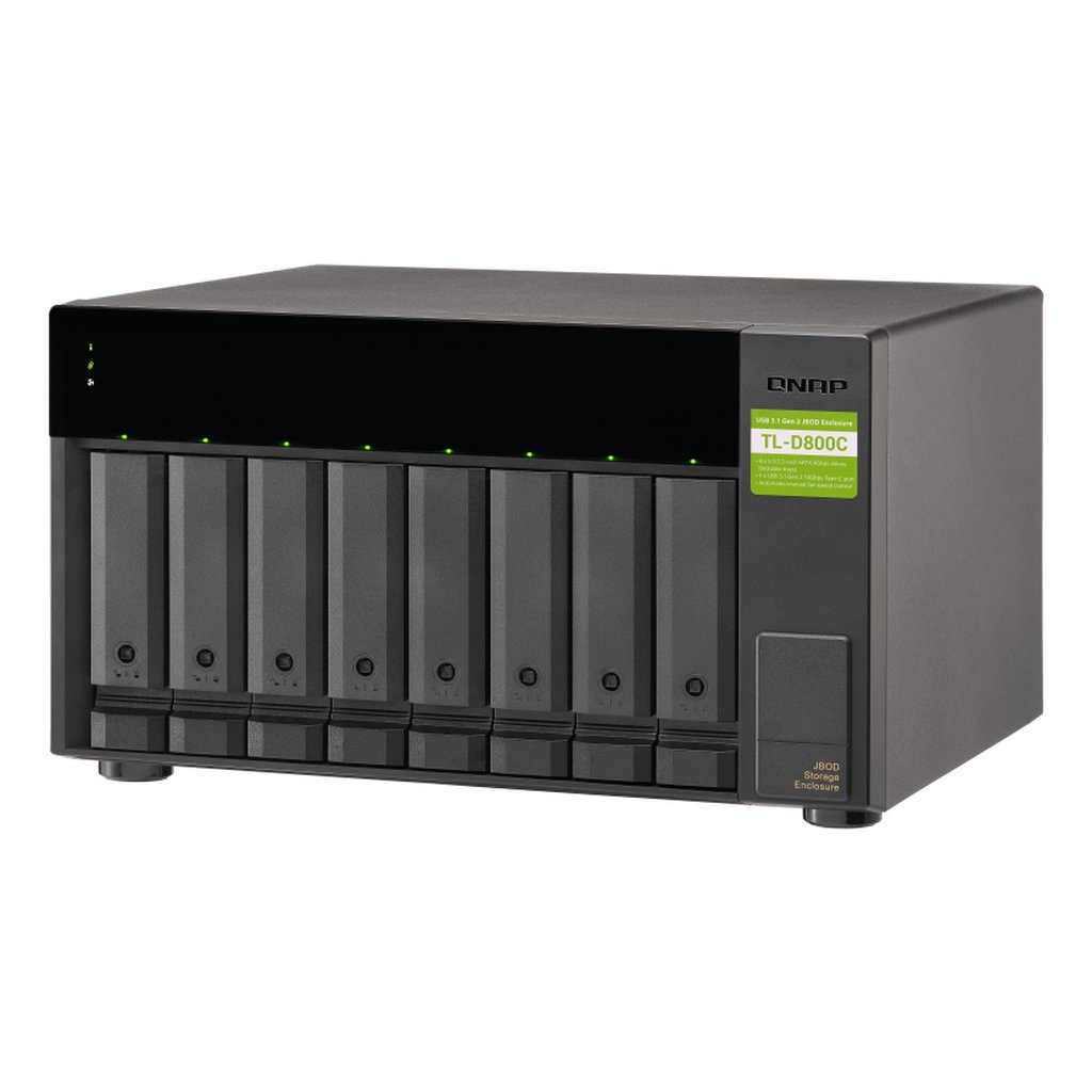 QNAP TL-D800C storage drive enclosure HDD/SSD enclosure Black, Grey 2.5/3.5" - Image 6