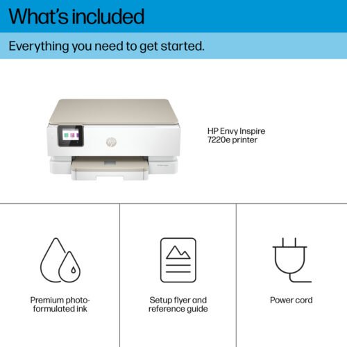 HP ENVY Inspire 7220e Wireless All-in-One Color Printer, Instant Ink; Copier, Scanner - Image 15