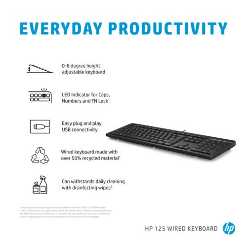HP 125 Wired Keyboard - Image 7