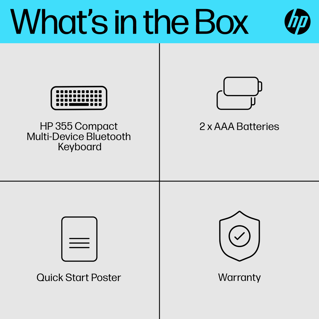 HP 355 Compact Multi-Device Bluetooth Keyboard - Image 16
