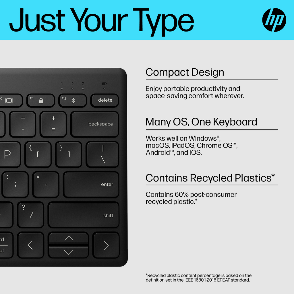 HP 355 Compact Multi-Device Bluetooth Keyboard - Image 17