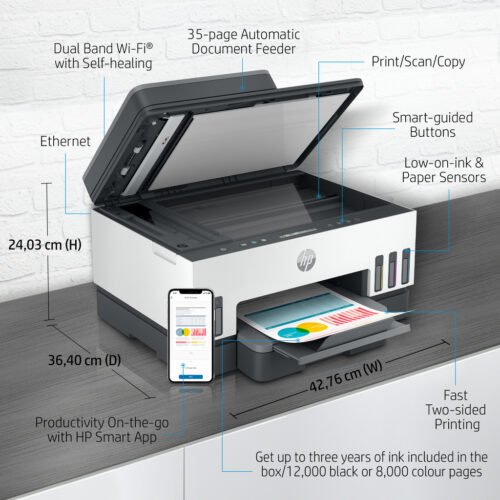 HP Smart Tank 7305 Wireless All-in-One Color Printer, Two-sided printing; Copier, Scanner - Image 14