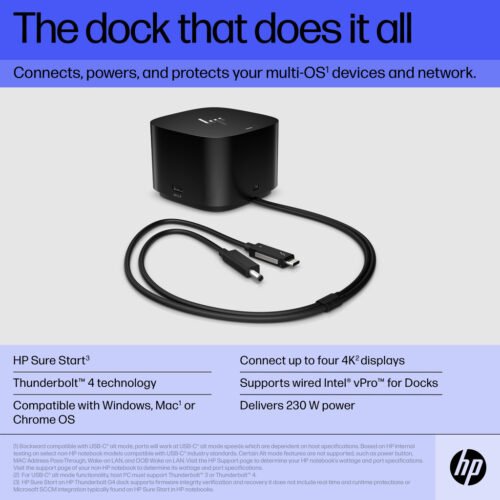 HP Thunderbolt Dock 280W G4 w/Combo Cable - Image 15