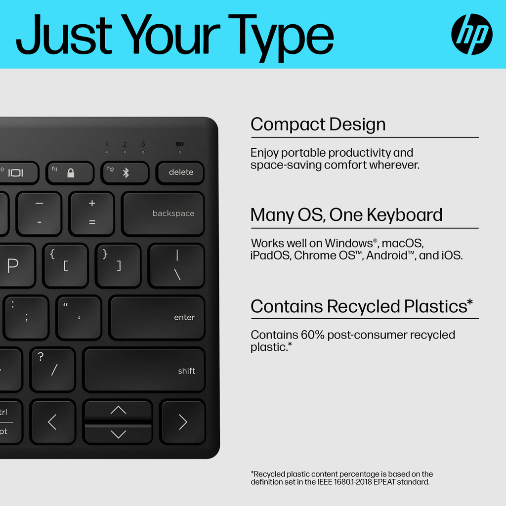 HP 355 Compact Multi-Device Bluetooth Keyboard - Image 18