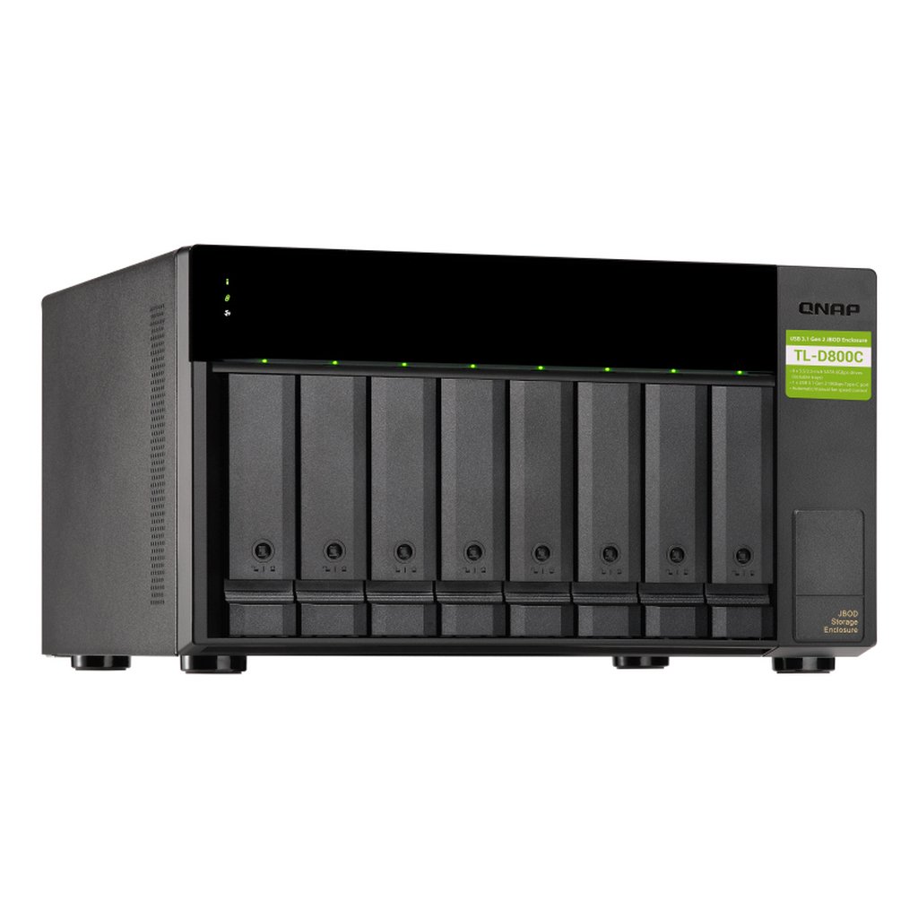 QNAP TL-D800C storage drive enclosure HDD/SSD enclosure Black, Grey 2.5/3.5" - Image 3