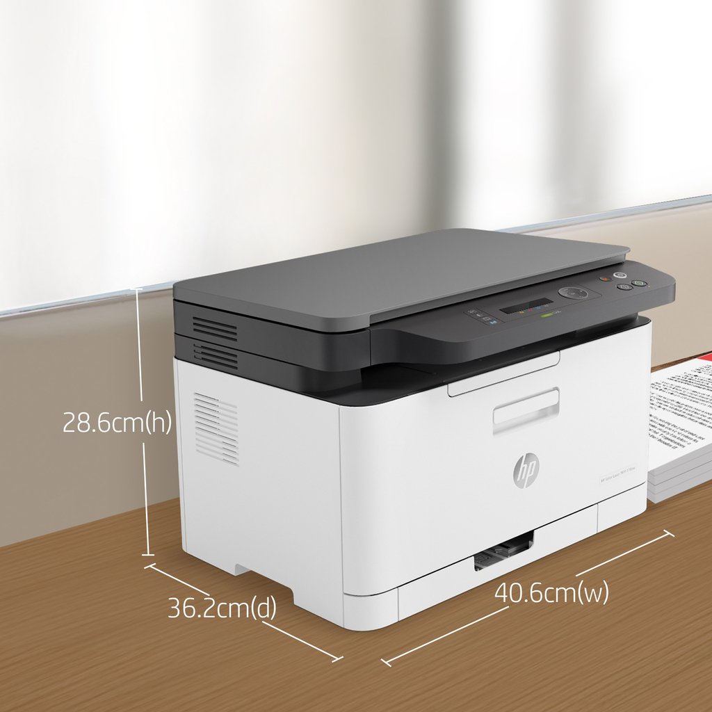 HP Color Laser Laser 178nw Wireless Multifunction Color Printer, Copier, Scanner; Duplex - Image 10