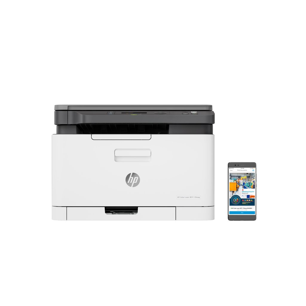 HP Color Laser Laser 178nw Wireless Multifunction Color Printer, Copier, Scanner; Duplex