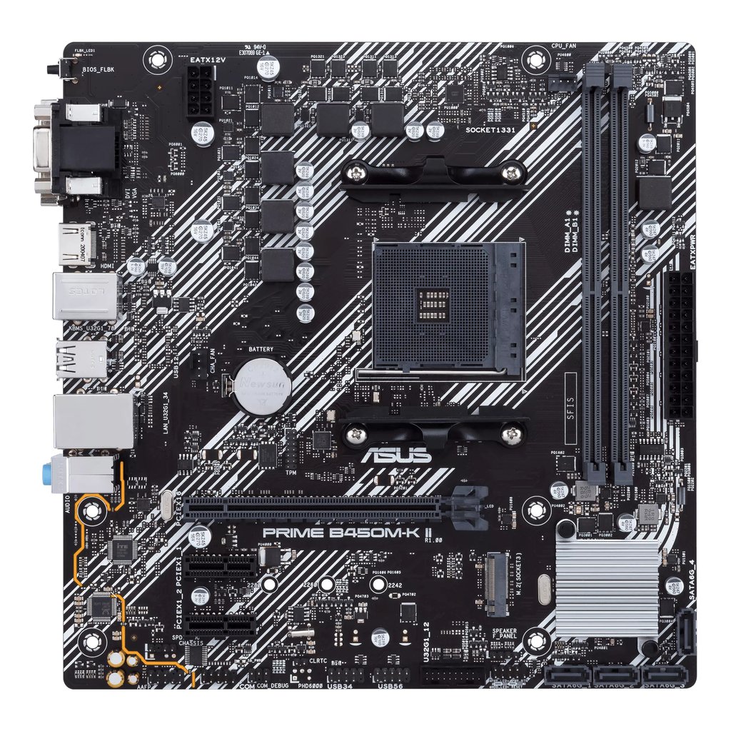 ASUS Prime B450M-K II AMD B450 Socket AM4 micro ATX - Image 2