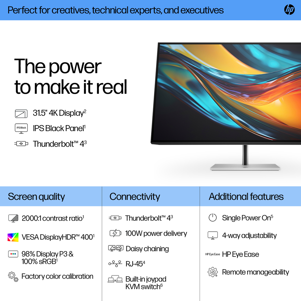 HP Series 7 Pro 31.5 inch 4K Thunderbolt 4 Monitor - 732pk - Image 5