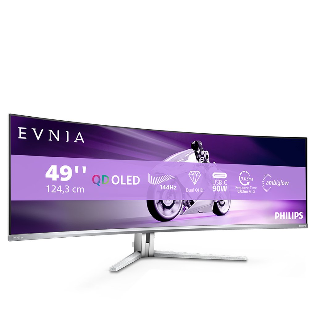 Philips Evnia 8000 49M2C8900L/00 computer monitor 124.2 cm (48.9") 5120 x 1440 pixels Dual QHD QD-OLED White - Image 14