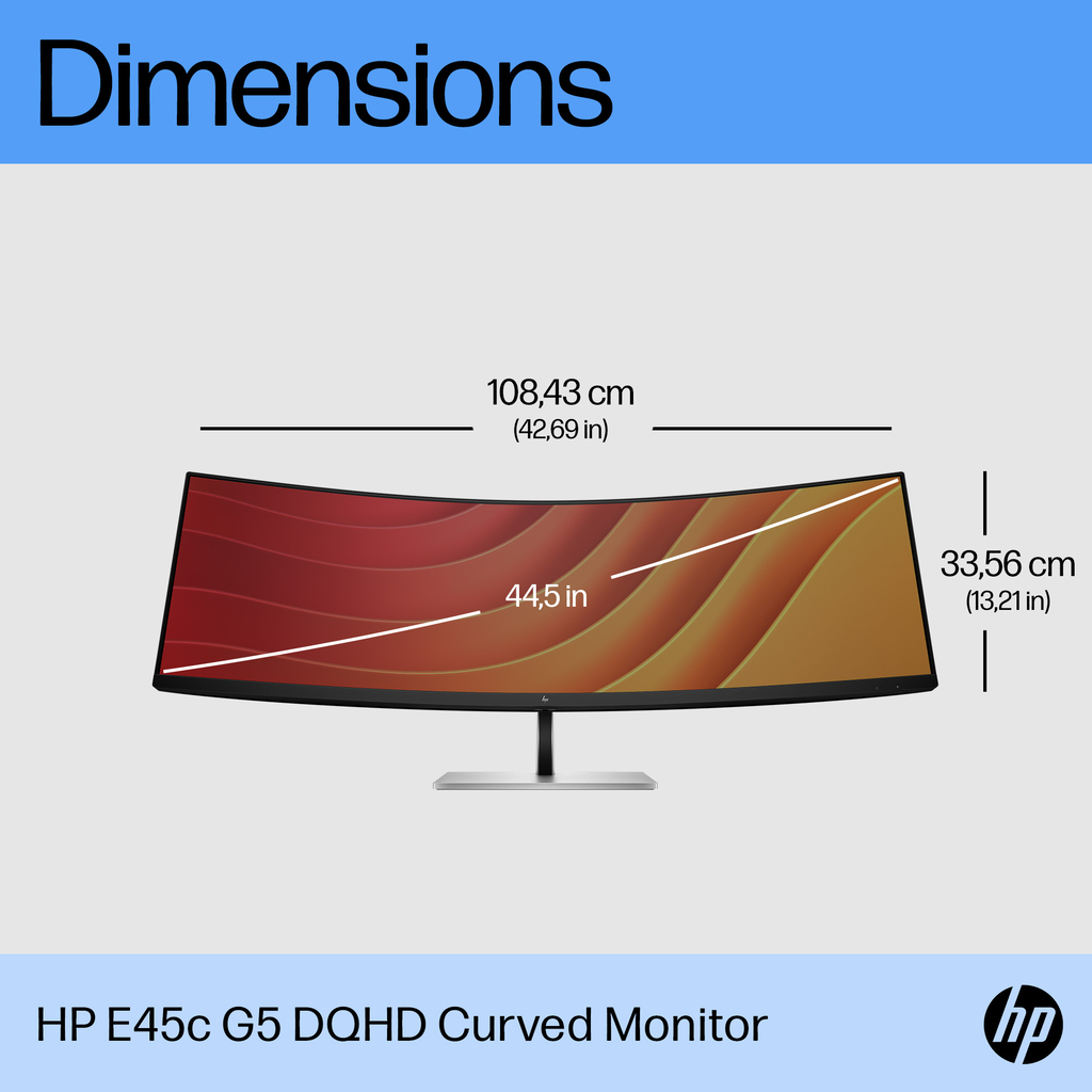 HP E45c G5 DQHD Curved Monitor - Image 8