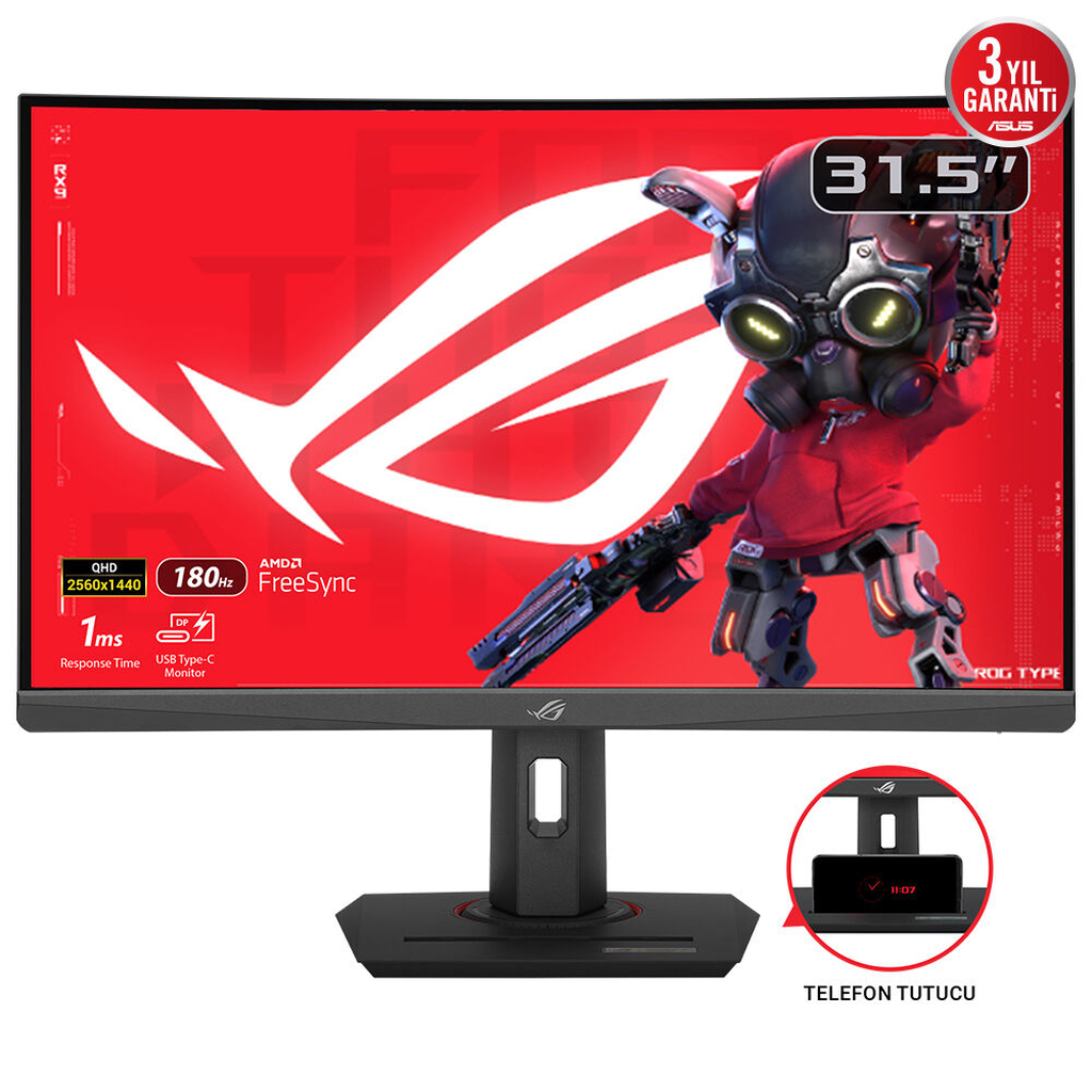 ASUS ROG Strix XG32WCS computer monitor 80 cm (31.5") 2560 x 1440 pixels Quad HD LED Black - Image 2