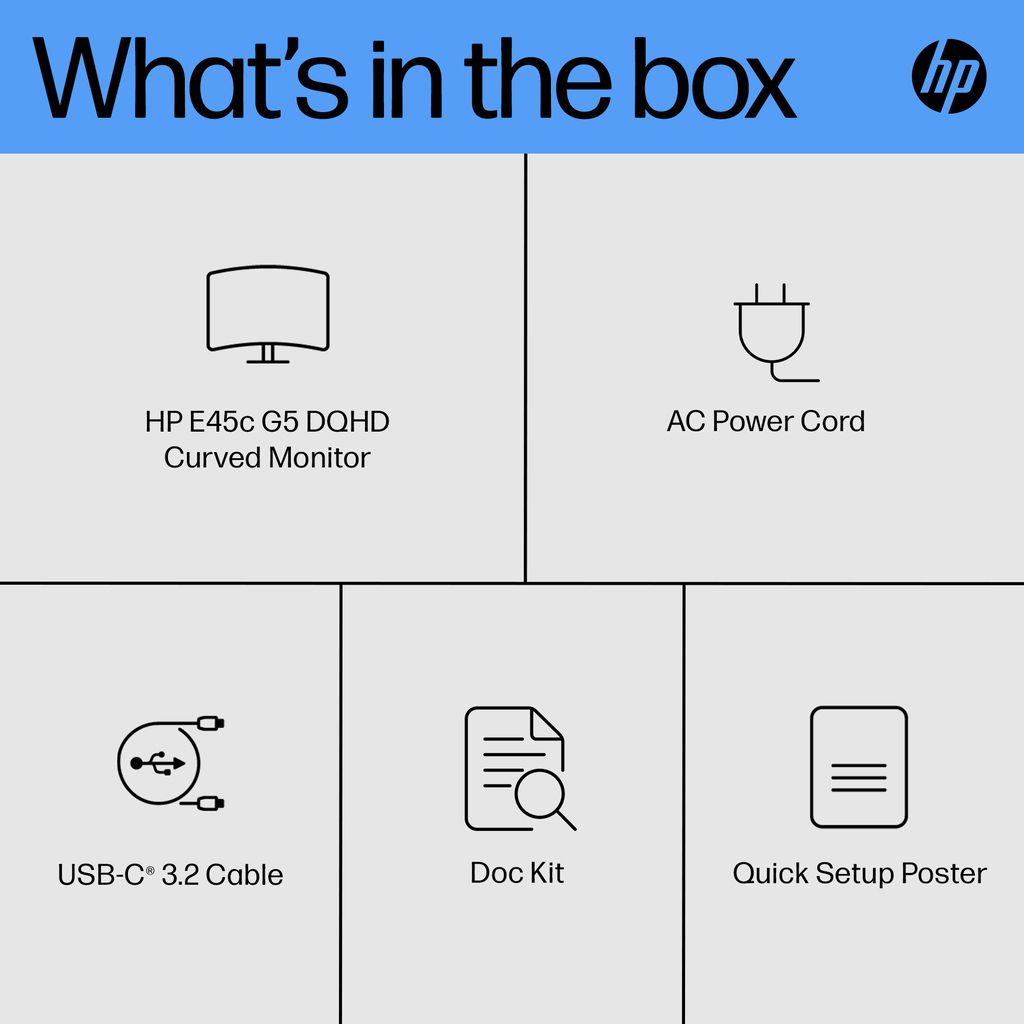 HP E45c G5 DQHD Curved Monitor - Image 7