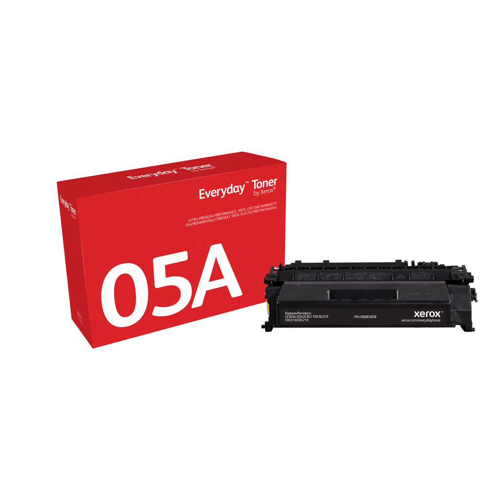Everyday™ Black Toner by Xerox compatible with HP 05A (CE505A), Standard capacity