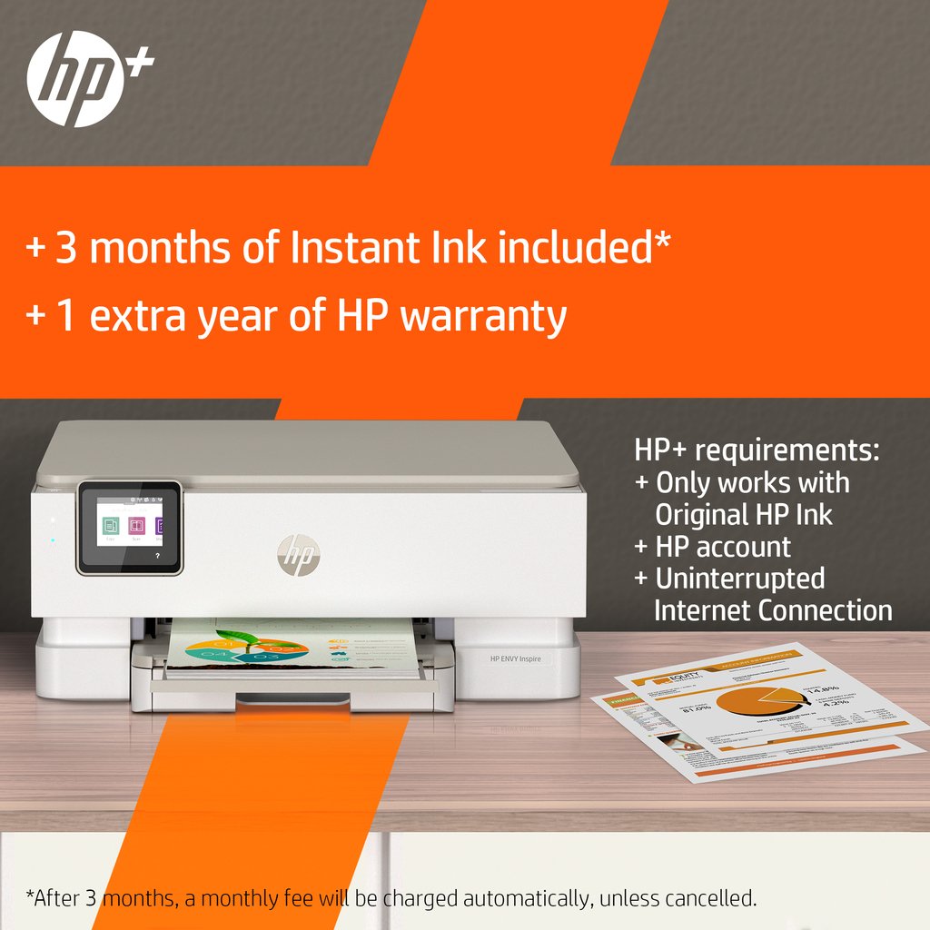 HP ENVY Inspire 7220e Wireless All-in-One Color Printer, Instant Ink; Copier, Scanner - Image 14