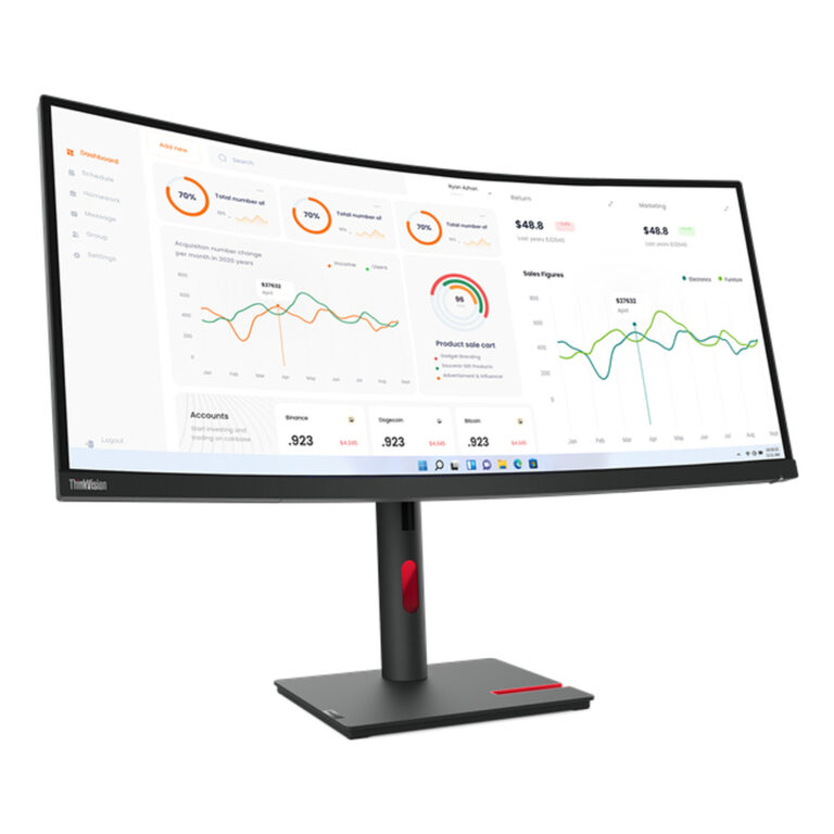 Lenovo ThinkVision T34w-30 computer monitor 86.4 cm (34") 3440 x 1440 pixels Wide Quad HD LED Black