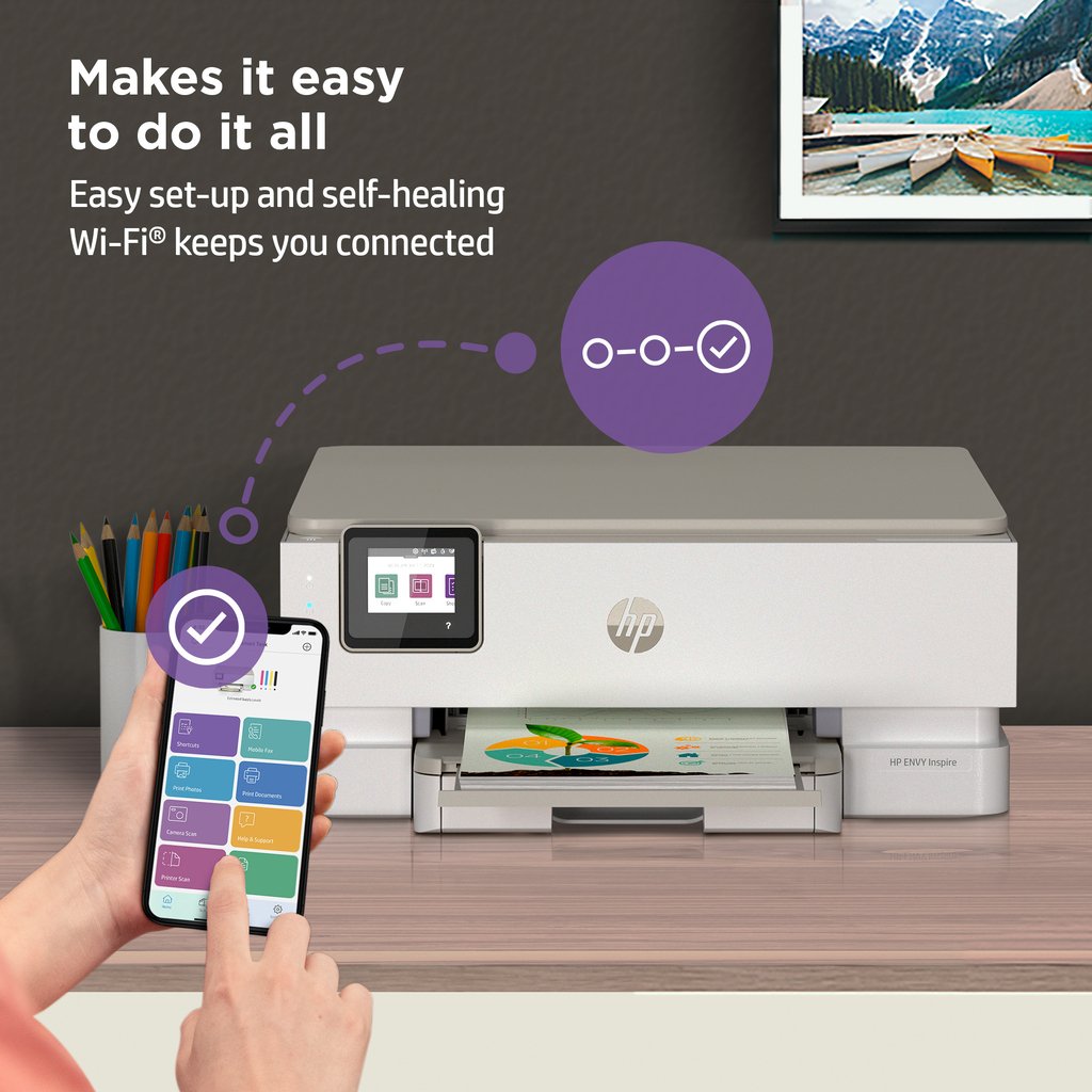 HP ENVY Inspire 7220e Wireless All-in-One Color Printer, Instant Ink; Copier, Scanner - Image 15