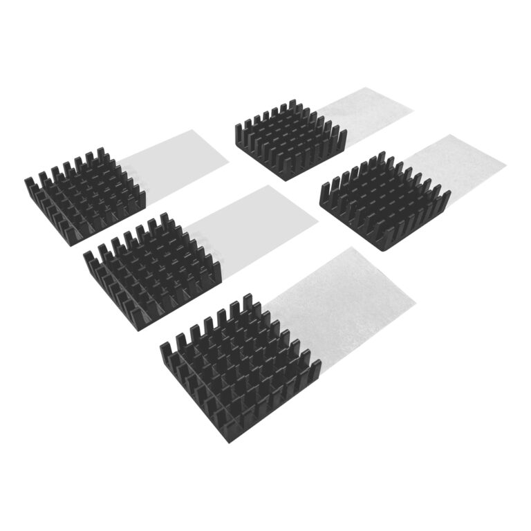 QNAP HS-M2SSD-07 computer cooling system M.2 NVMe SSD Heatsink/Radiator Black 5 pc(s)