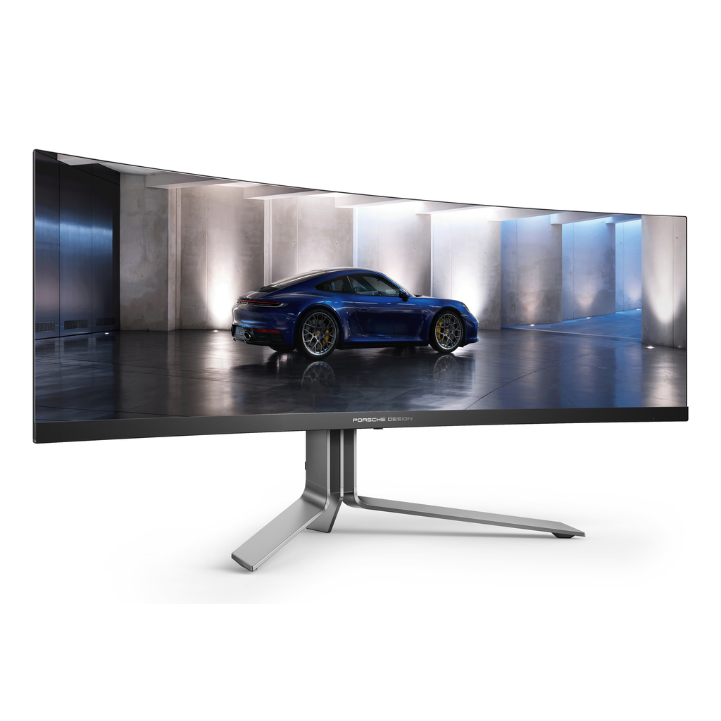 AOC Porsche PD49 computer monitor 124.5 cm (49") 5120 x 1440 pixels DQHD QD-OLED Black, Silver - Image 4