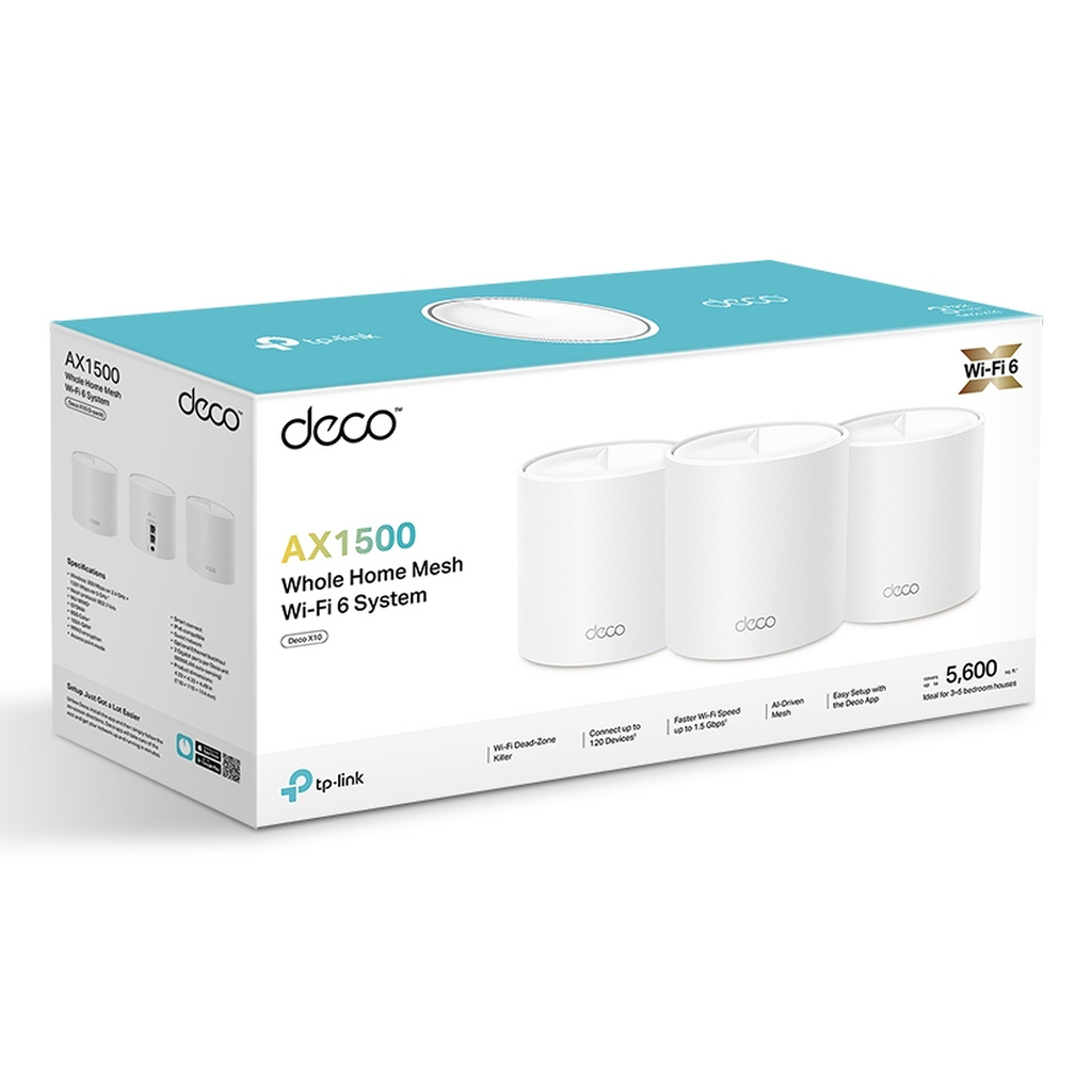 TP-Link AX1500 Whole Home Mesh Wi-Fi 6 System, 3 pack - Image 7