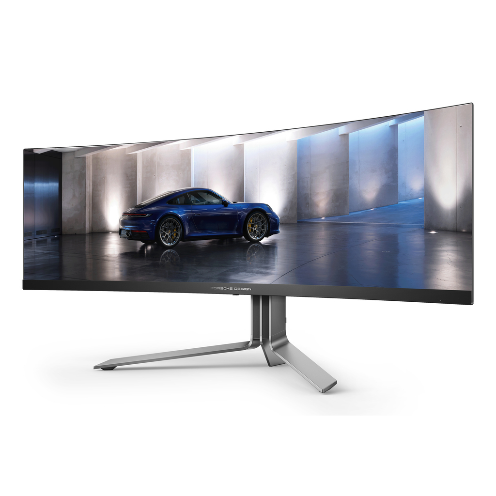AOC Porsche PD49 computer monitor 124.5 cm (49") 5120 x 1440 pixels DQHD QD-OLED Black, Silver - Image 5