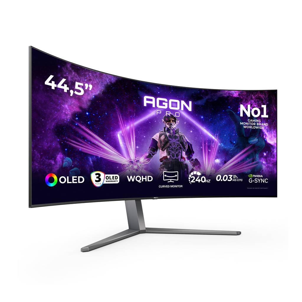 AOC AGON PRO AG456UCZD computer monitor 113 cm (44.5") 3440 x 1440 pixels Wide Quad HD OLED Black, Grey - Image 18