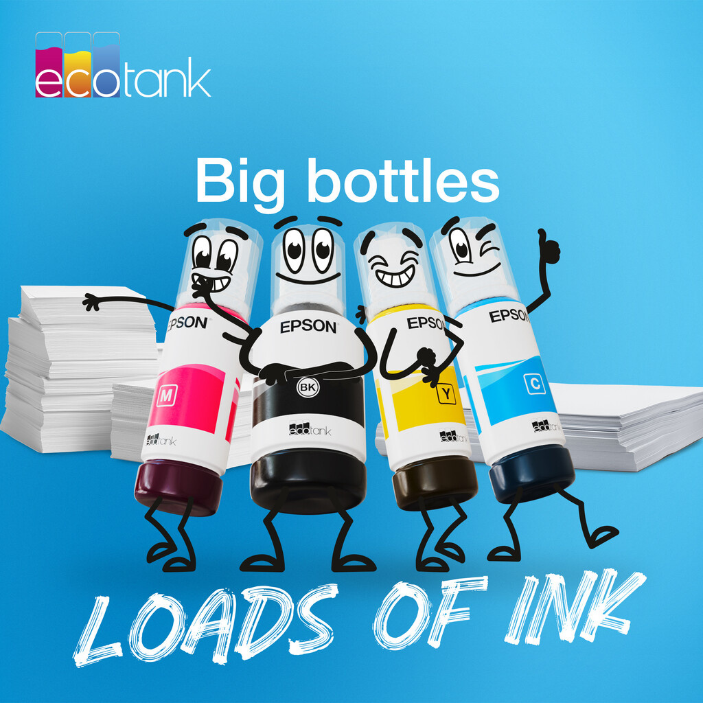 Epson 113 EcoTank Pigment Cyan ink bottle - Image 6