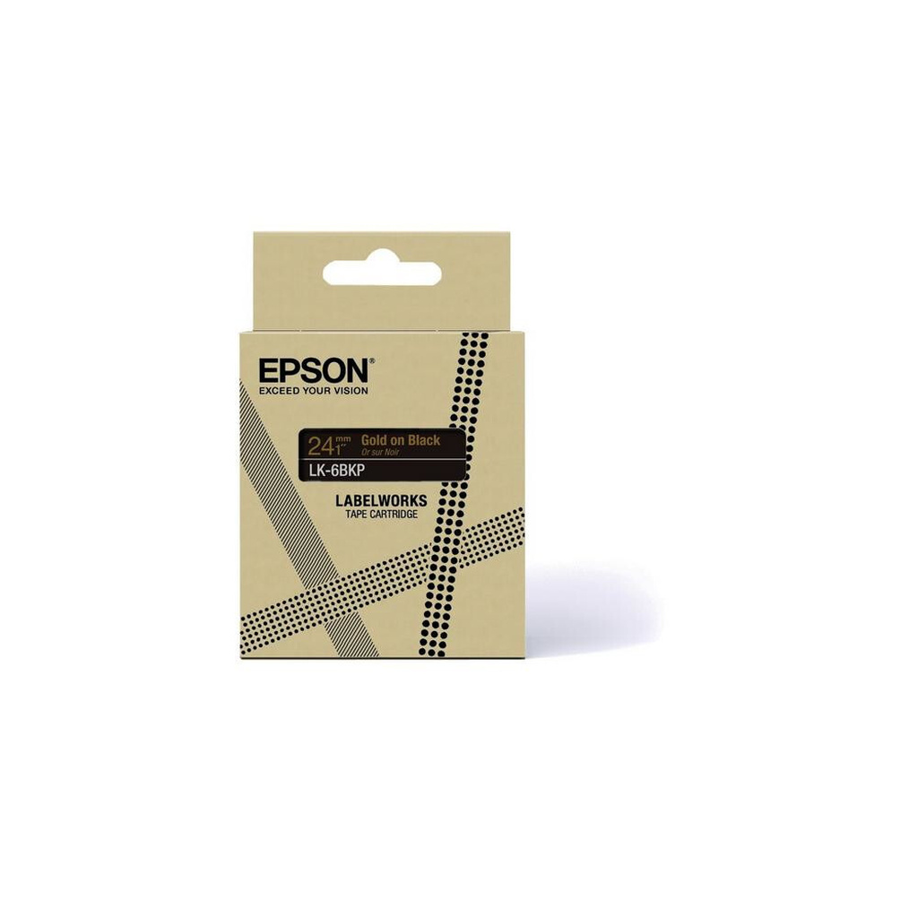 Epson Metallic Tape – Black/Gold 24mm(9m) – LK-6BKP - Image 3