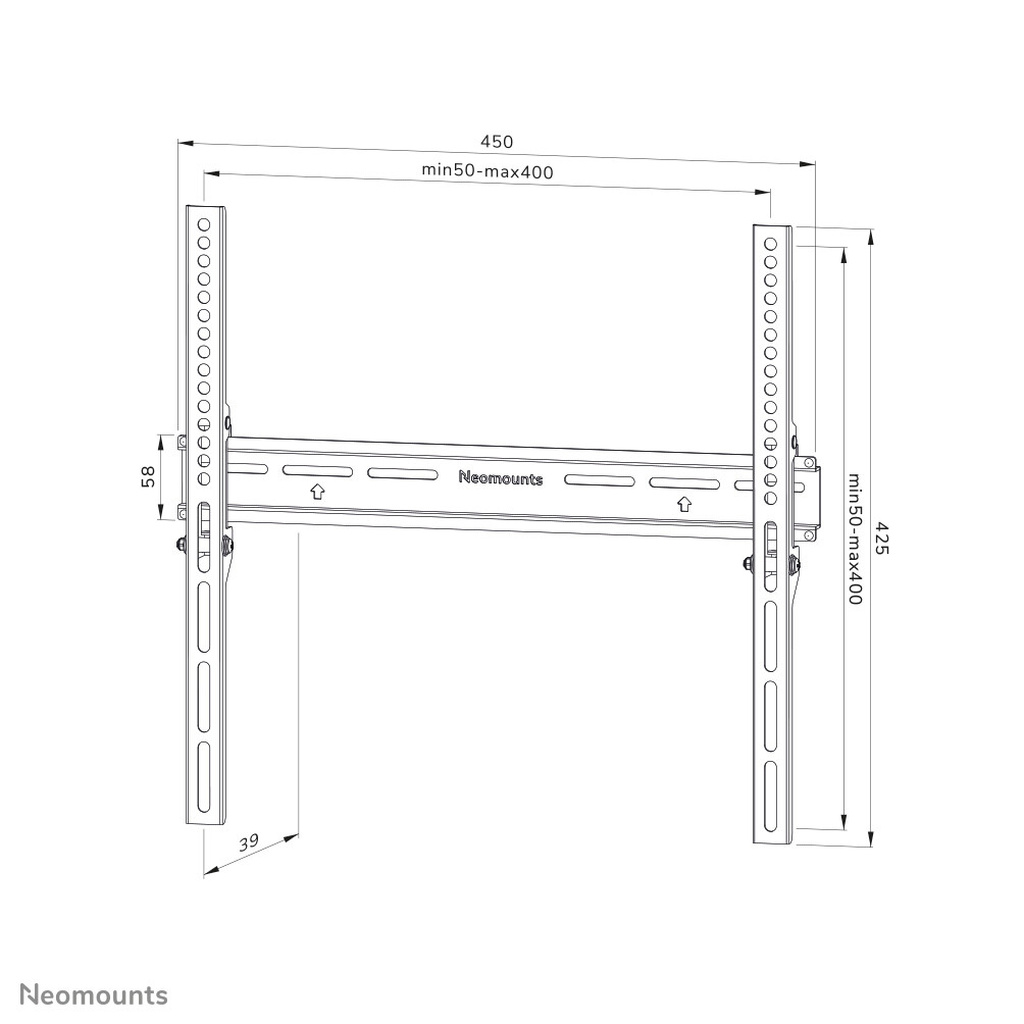 Neomounts WL30-350BL14 TV mount wall 32-65" - fixed - lockable - Image 14