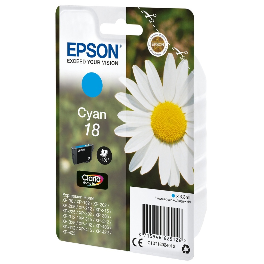 Epson Daisy 18 Claria Home Single Cyan Ink