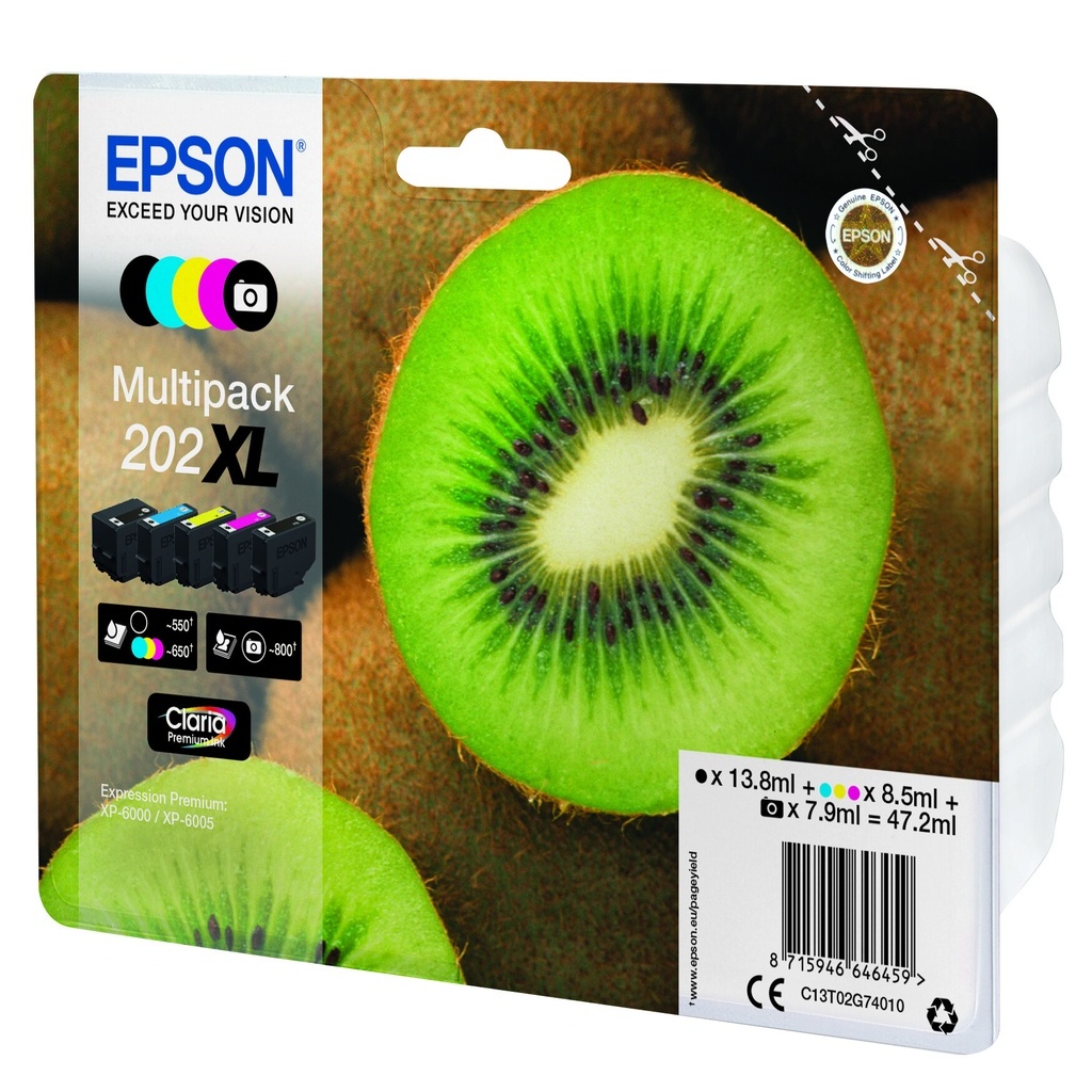 Epson Kiwi Multipack 5-colours 202XL Claria Premium Ink - Image 2