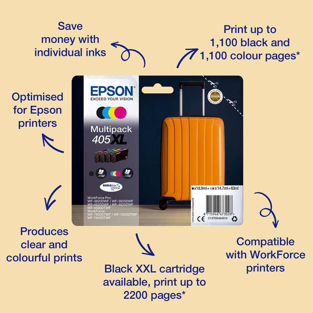 Epson Singlepack Black 405 DURABrite Ultra Ink - Image 2