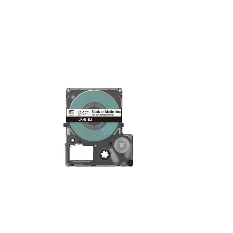 Epson Matte Tape – Clear/Black 24mm(8m) – LK-6TBJ