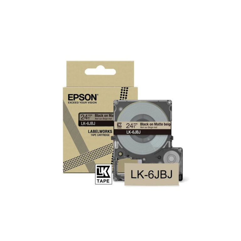 Epson Matte Tape – Beige/Black 24mm(8m) – LK-6JBJ
