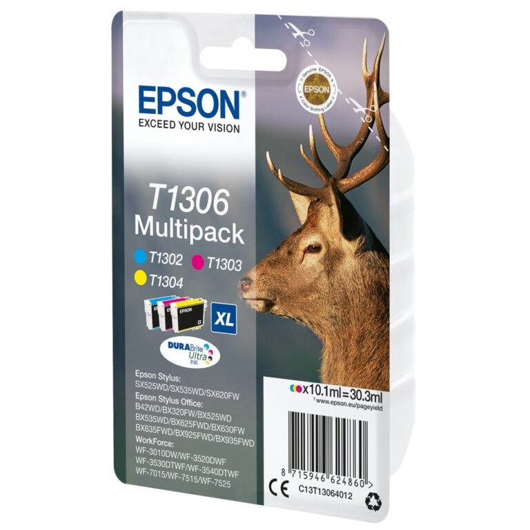 Epson Stag T1306 DURABrite Ultra Multipack 3-colours Ink