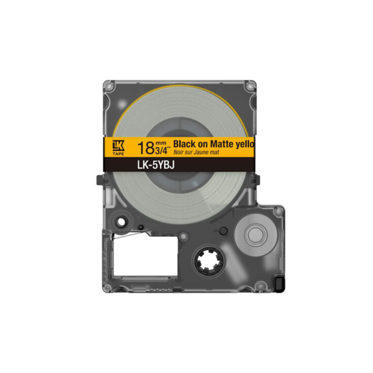 Epson Matte Tape – Yellow/Black 18mm(8m) – LK-5YBJ