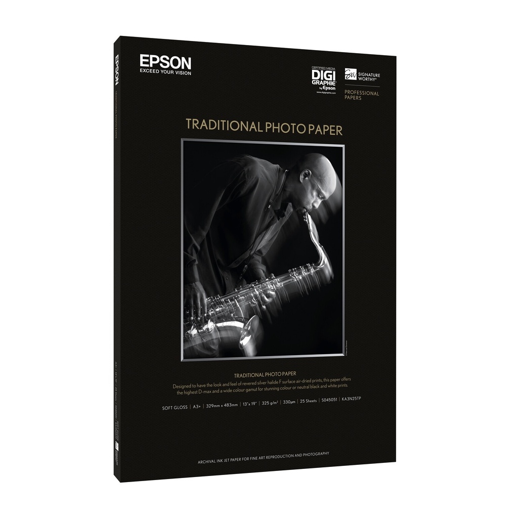 Epson Traditional Photo Paper, DIN A3+, 325g/m², 25 Sheets