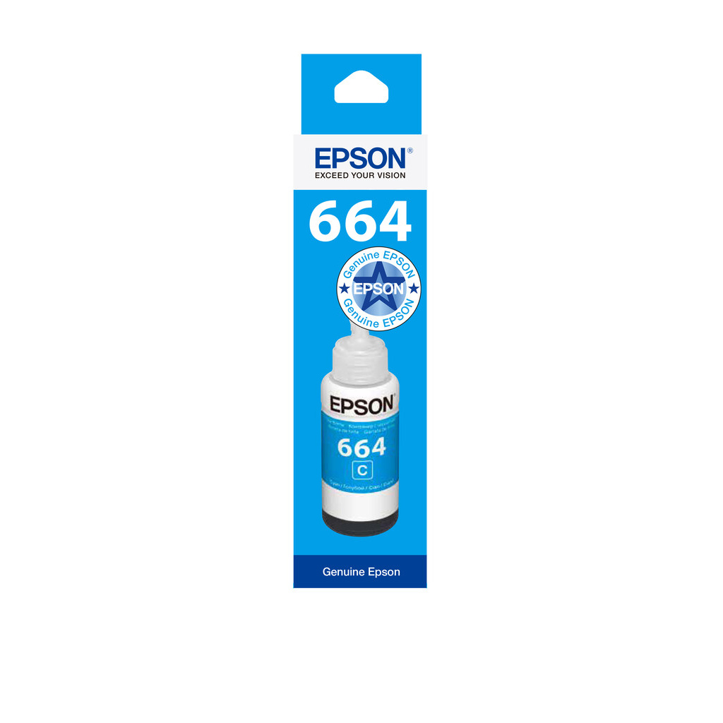Epson 664 EcoTank Cyan Ink Bottle - Image 2
