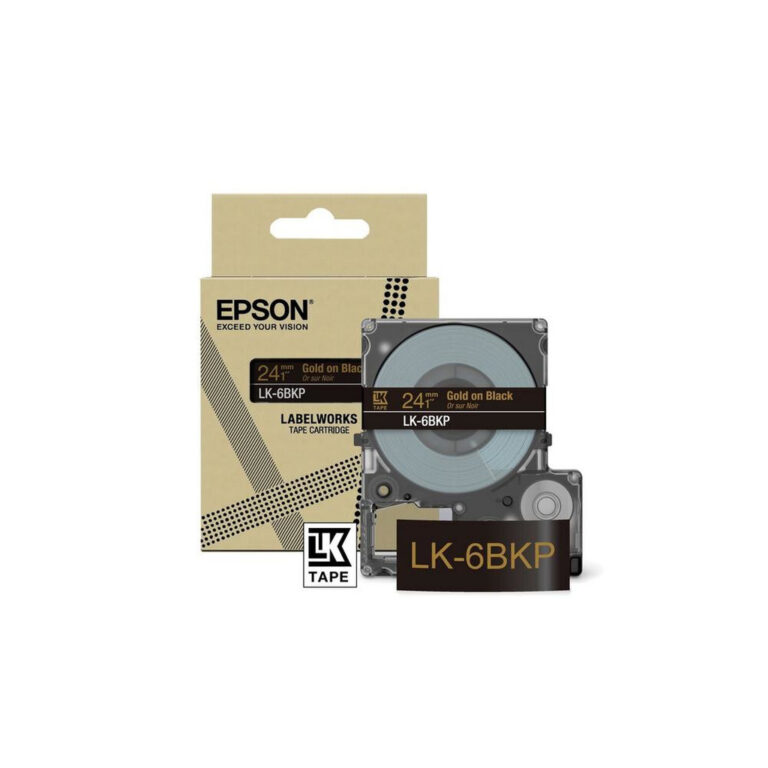 Epson Metallic Tape – Black/Gold 24mm(9m) – LK-6BKP