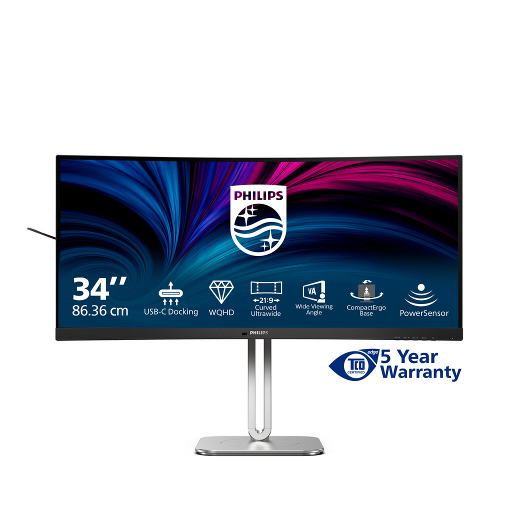 Philips 5000 series 34B2U5600C/00 computer monitor 86.4 cm (34") 3440 x 1440 pixels Dual QHD LCD Grey - Image 2