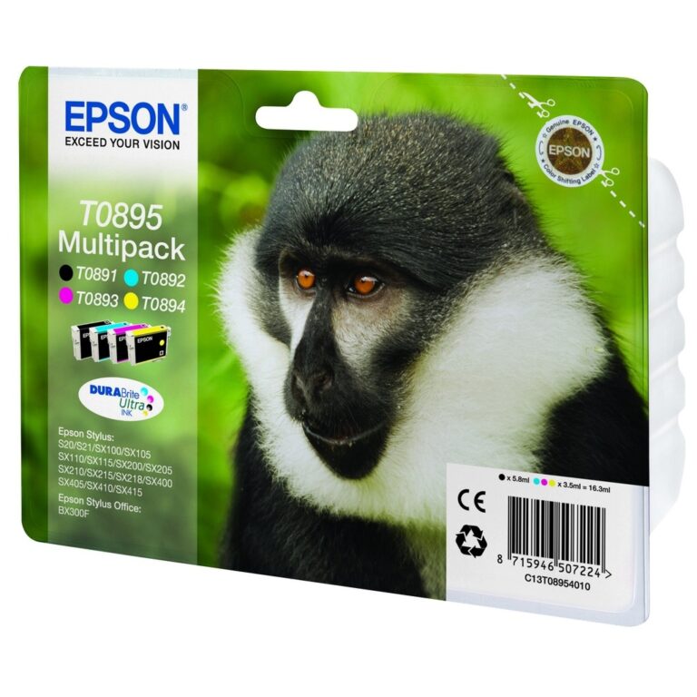 Epson Monkey T0895 DURABrite Ultra Multipack 4-colours Ink