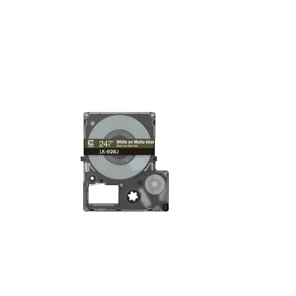 Epson Matte Tape – Khaki/White 24mm(8m) – LK-6QWJ - Image 3