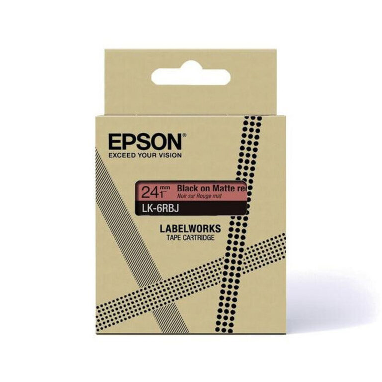 Epson Matte Tape – Red/Black 18mm(8m) – LK-5RBJ