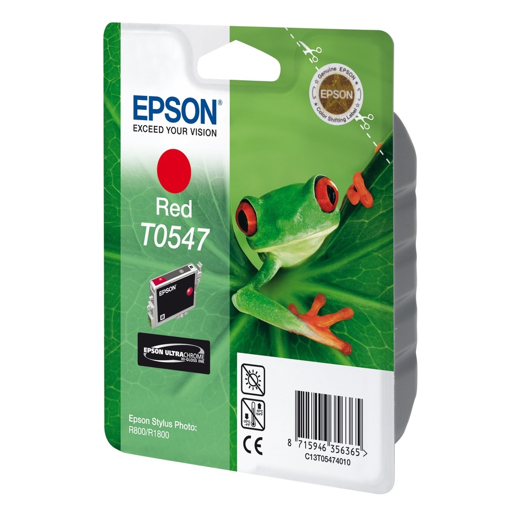 Epson Singlepack Red T0547 Ultra Chrome Hi-Gloss