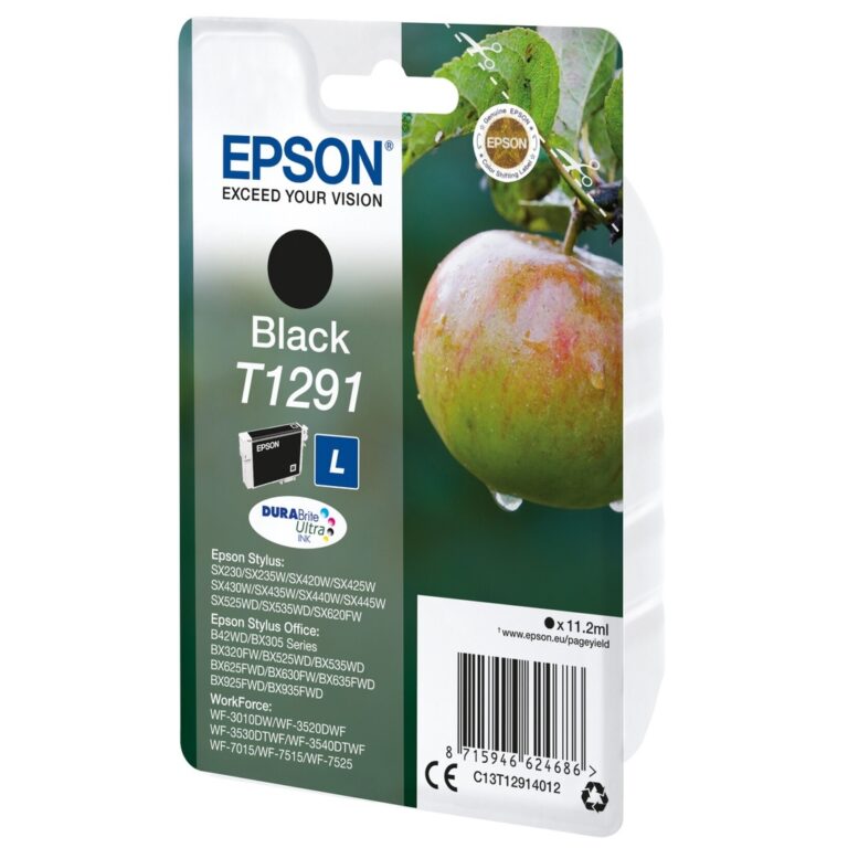 Epson Apple T1291 DURABrite Ultra Single Black Ink