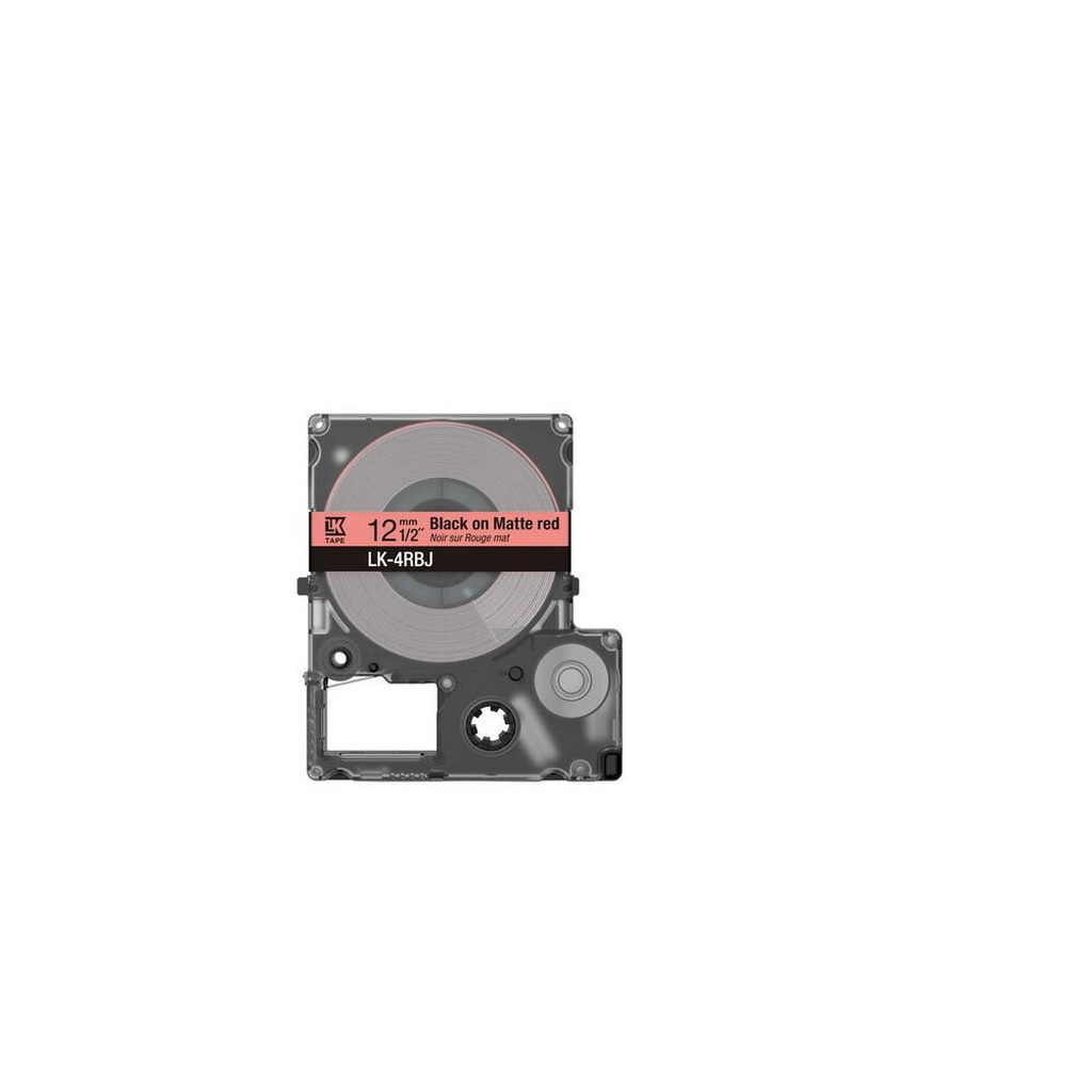Epson Matte Tape – Red/Black 12mm(8m) – LK-4RBJ - Image 2