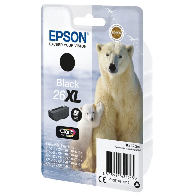 Epson 26XL Polar bear Claria Premium Single Black Ink