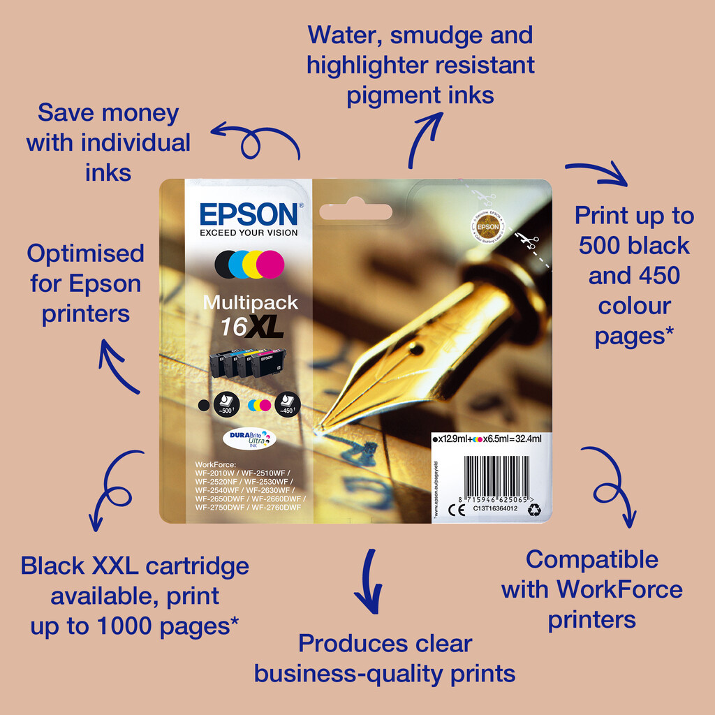 Epson Pen and crossword Multipack 4-colours 16XL DURABrite Ultra Ink - Image 2