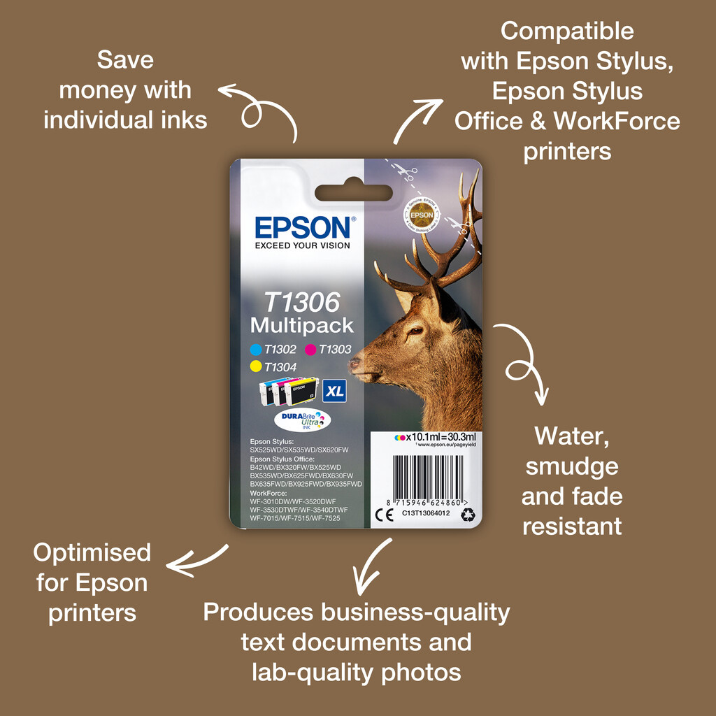 Epson Stag T1306 DURABrite Ultra Multipack 3-colours EasyMail Ink - Image 7