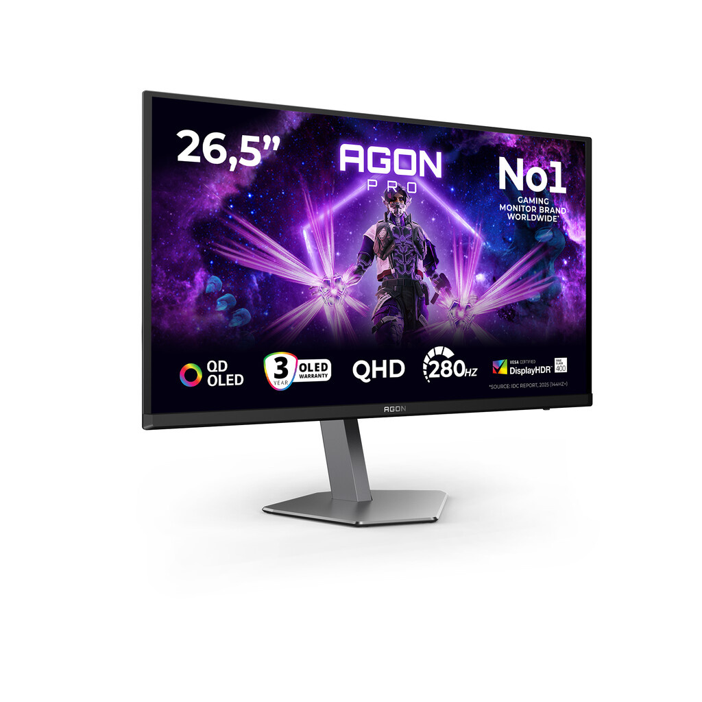 AOC AGON PRO AG276QZD2 computer monitor 67.3 cm (26.5") 2560 x 1440 pixels Quad HD QD-OLED Black, Grey - Image 13